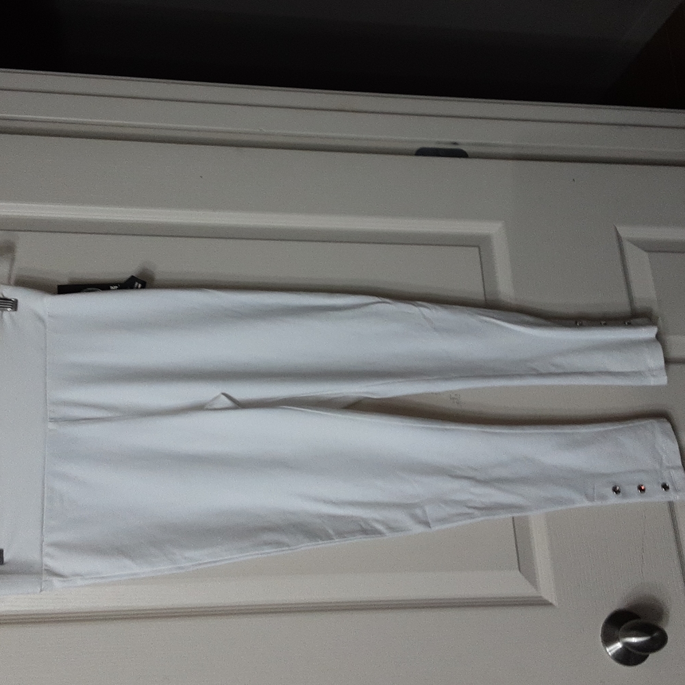 Thick strap white jeggings